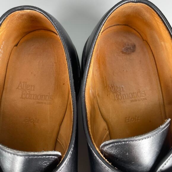 Allen Edmonds Holt Men\'s 9.5 D Black Leather Monk Strap Loafer Dress Shoe Casual main image 4